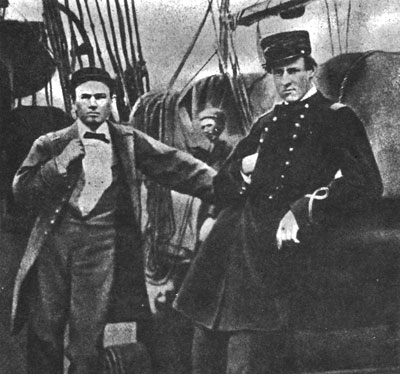 Lieutenants Armstrong and Sinclair aboard 'Alabama'