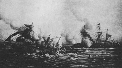 Naval Engagement between the USS 'Kearsarge' & the 'Alabama'